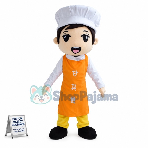 Young Chef of Chinese Restaurant Mascot Costume