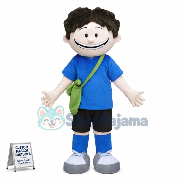 Positive Boy Student Mascot Costume