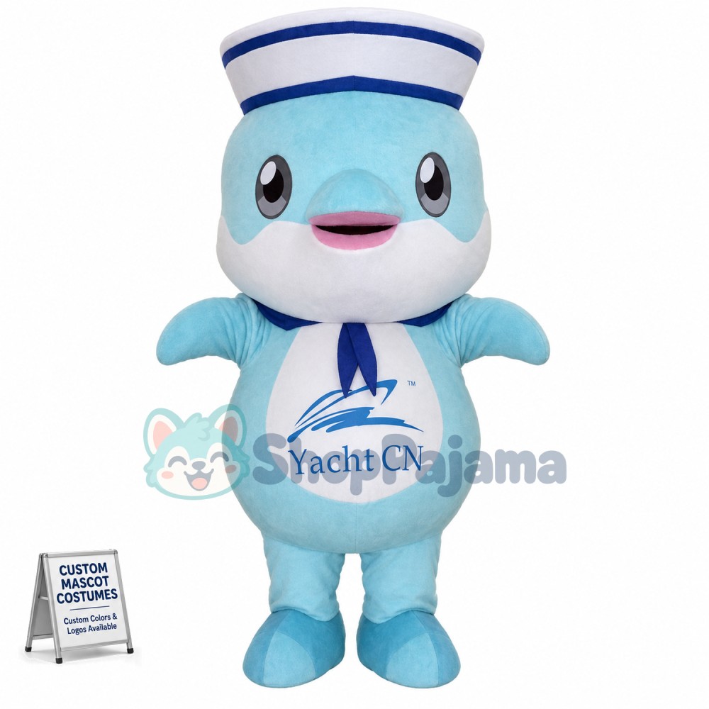 Captain Dolphin of Yacht Club Mascot Costume