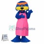 Fur Seal Wearing Long Apron Mascot Costume