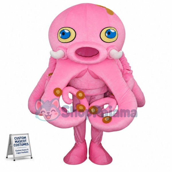 Adult Size Pink Octopus Mascot Costume