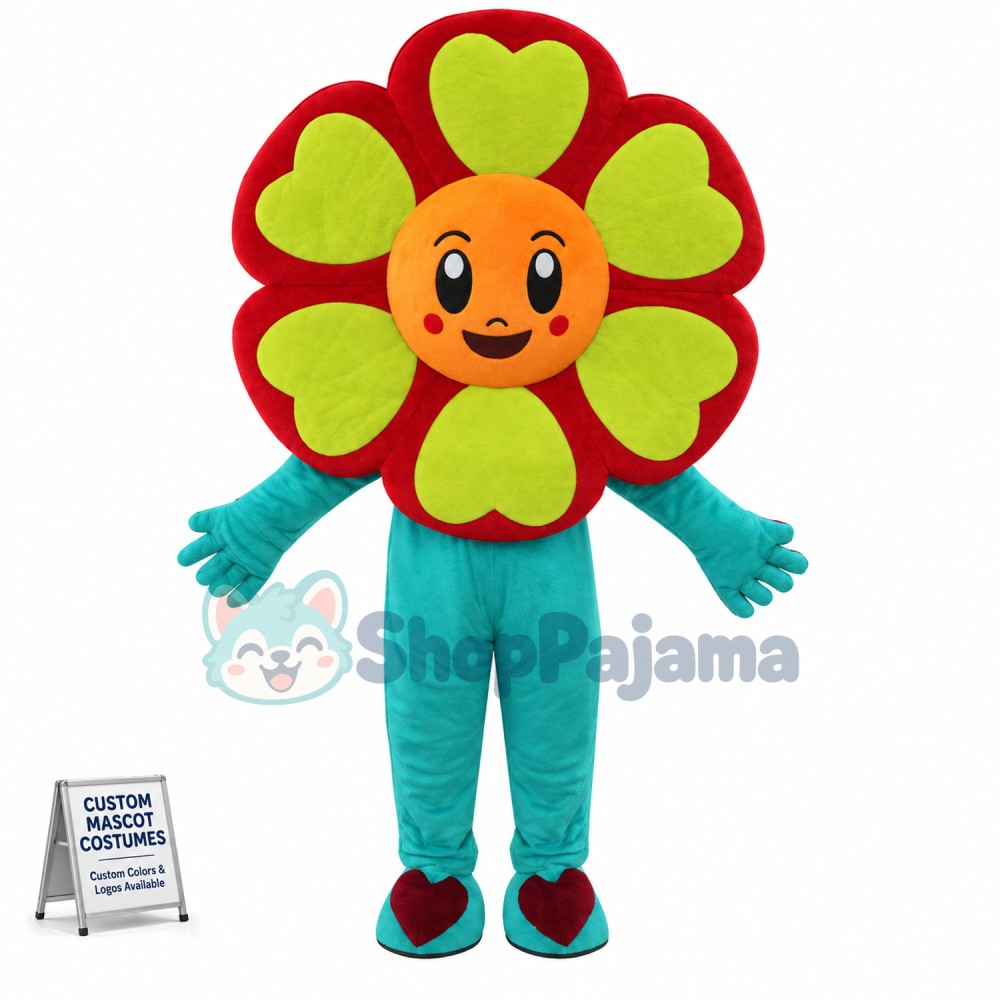 Brilliant Colored Flower Mascot Costume