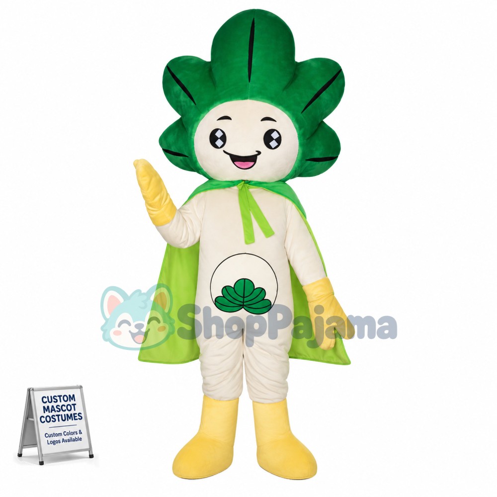 Chinese Cabbage Doll In The Cloak Mascot Costume