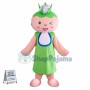 The Green Open Cotton Doll Mascot Costume