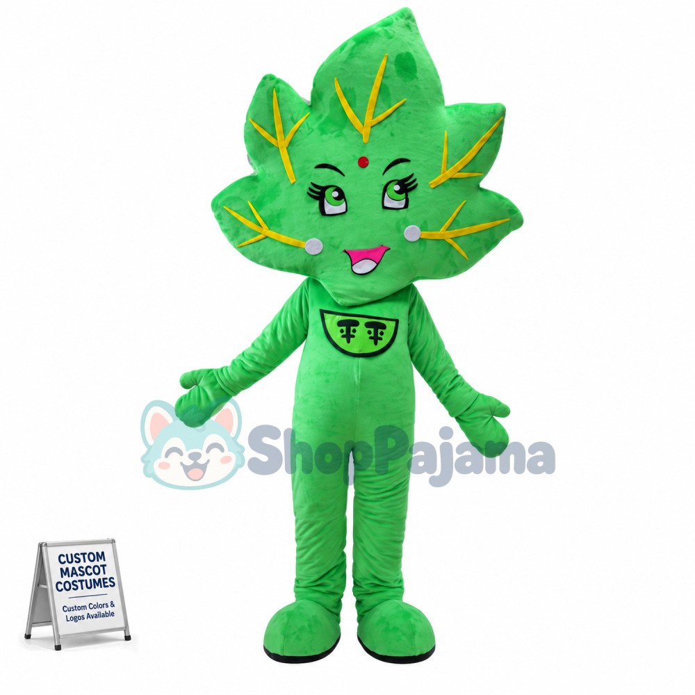 Well-connected Bright Maple Leaf Mascot Costume
