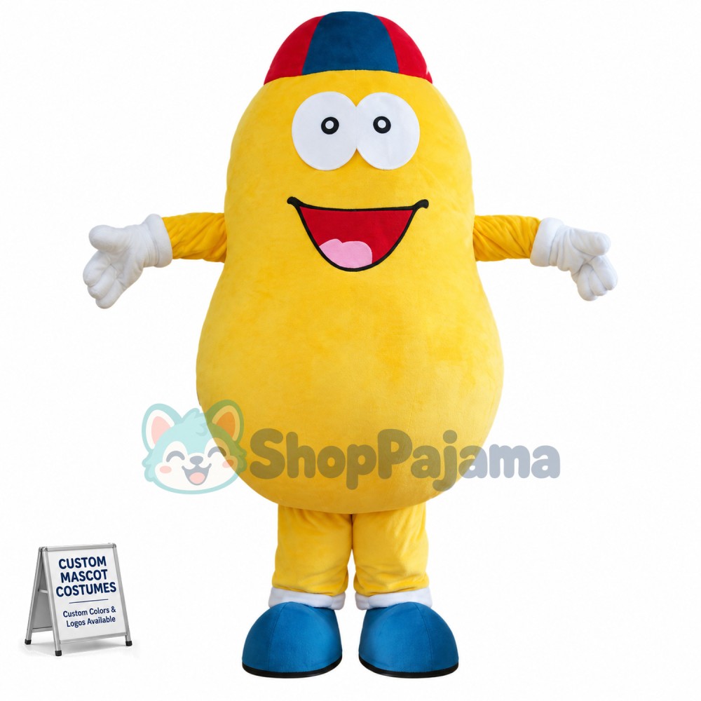 Washed Big Potato Cartoon Mascot Costume