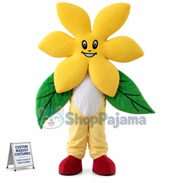 Adult Yellow Flower Mascot Costume