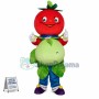 Tomato Doll Carrying Cabbage Mascot Costume