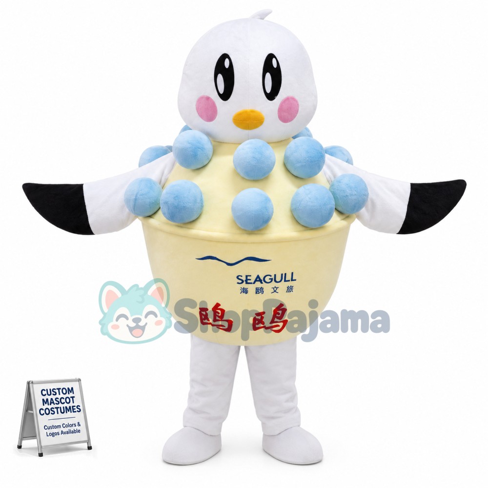 Cute Cartoon Little Seagull Mascot Costume