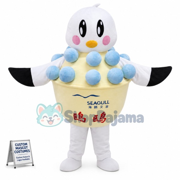 Cute Cartoon Little Seagull Mascot Costume