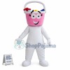 Plastic Basket With Cleaning Tools Mascot Costume
