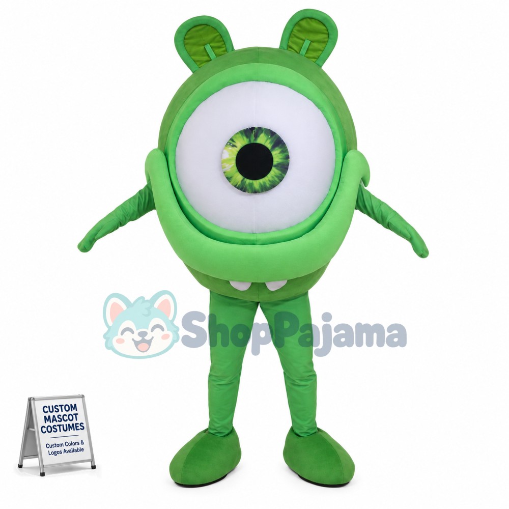 Bright Colored Monocular Mascot Costume