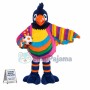 The Parrot With Rainbow Color Mascot Costume