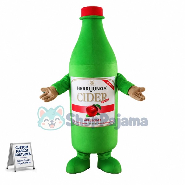 Big Bottle of Apple Juice Mascot Costume