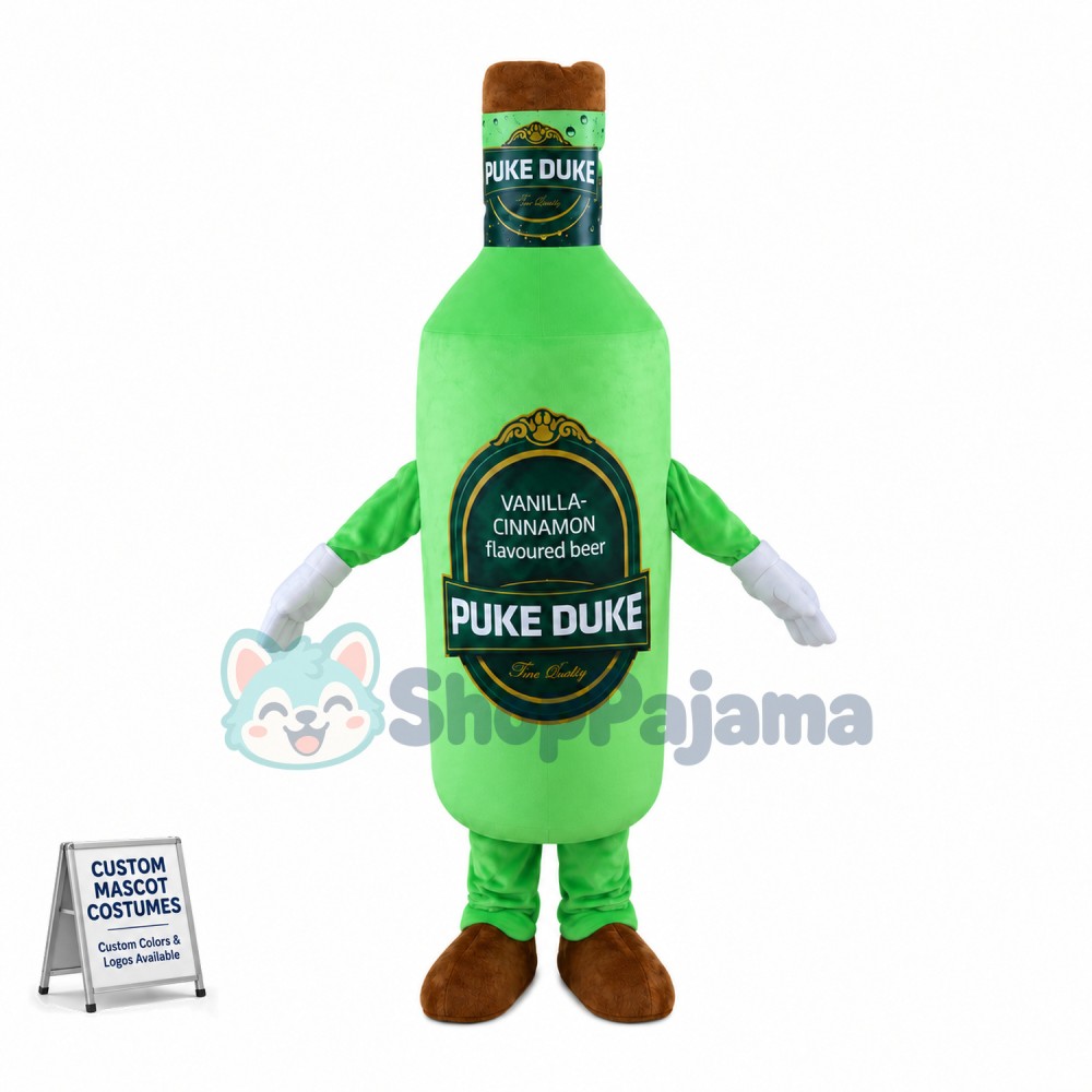 Bottle of Sparkling Lemonade Mascot Costume