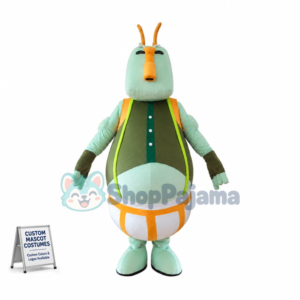 Alien With Big Belly Mascot Costume