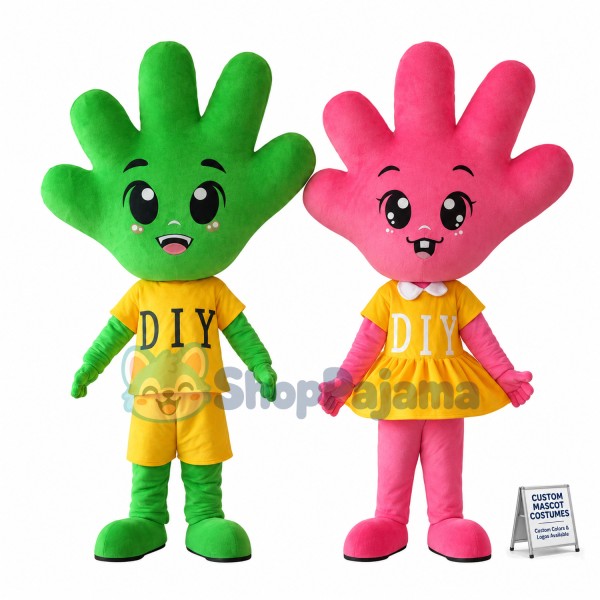 Handmade Colorful Glove Mascot Costume