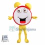 Loud Yellow Alarm Clock Mascot Costume