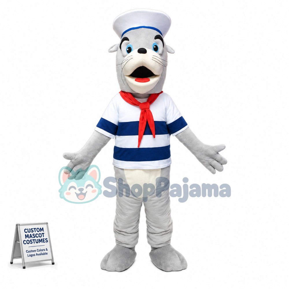 Honest Sailor Seal Mascot Costume