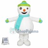 Vivid Snowman With Button Eyes Mascot Costume