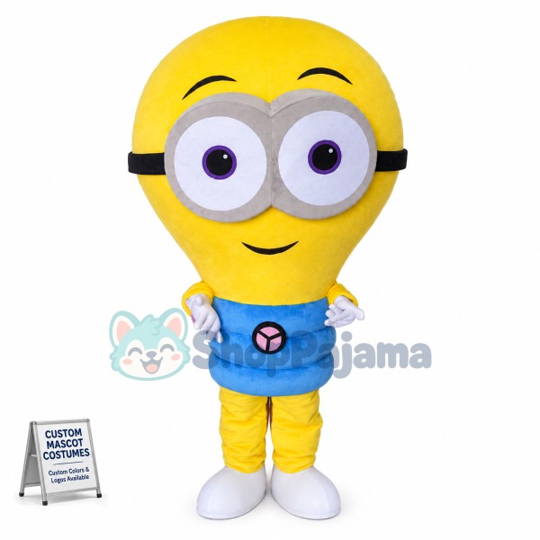 Rotating Cartoon Light Bulb Mascot Costume