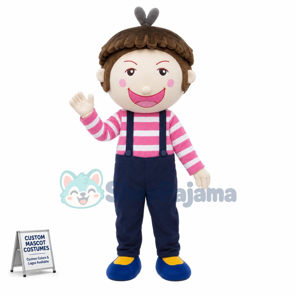 Active Happy Smiling Child Mascot Costume