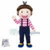 Active Happy Smiling Child Mascot Costume