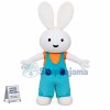 The Bunny In Loose Suspenders Mascot Costume