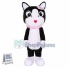 Beautiful Pet Cat With Pink Collar Mascot Costume