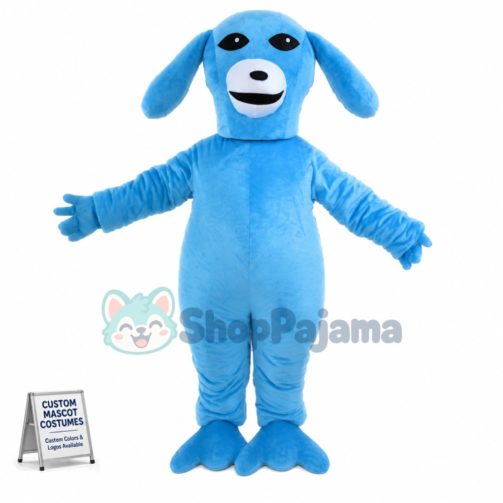 Trained Blue Dog Mascot Costume