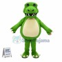 Adult Green Sharp Teeth Dragon Mascot Costume