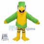 Bright Green Hairy Kingfisher Mascot Costume