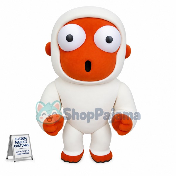 Surprised The Snow White Monkey Mascot Costume