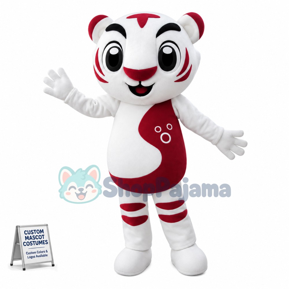 Active Cartoon Circle Tiger Mascot Costume