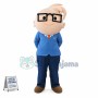 Mr Principal With Stylish Hairstyle Mascot Costume