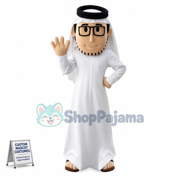 Priest In The White Robe Mascot Costume