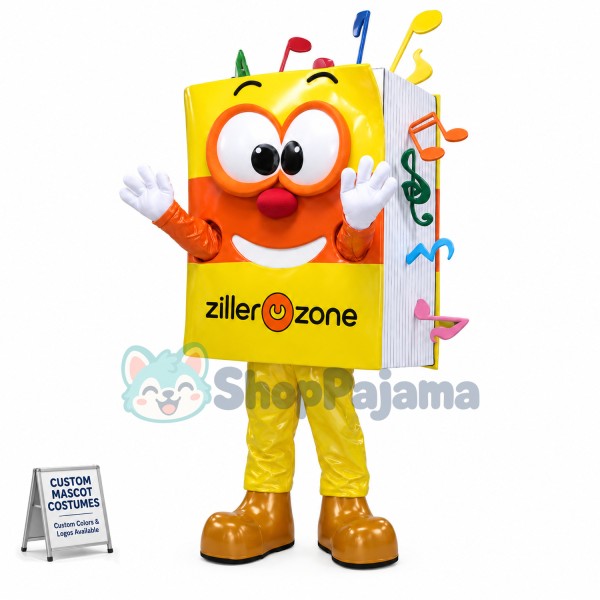 Thick Sheet of Music Score Mascot Costume