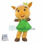 Beautiful Pig Sister In The Green Skirt Mascot Costume