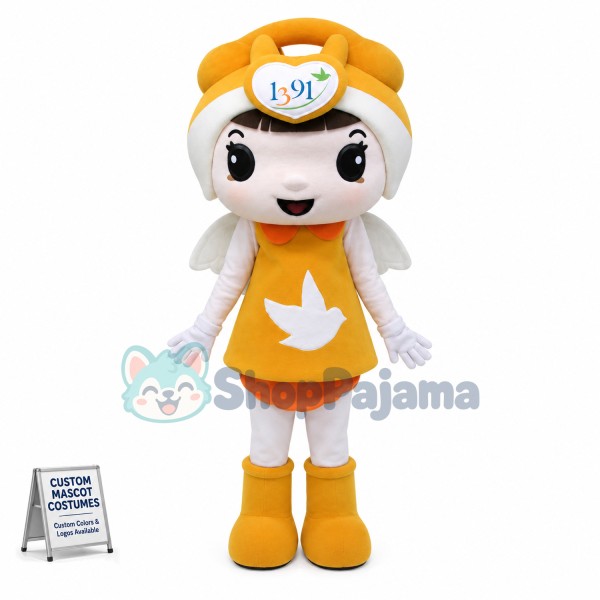 Angel Doll of Peace Dove Fund Mascot Costume