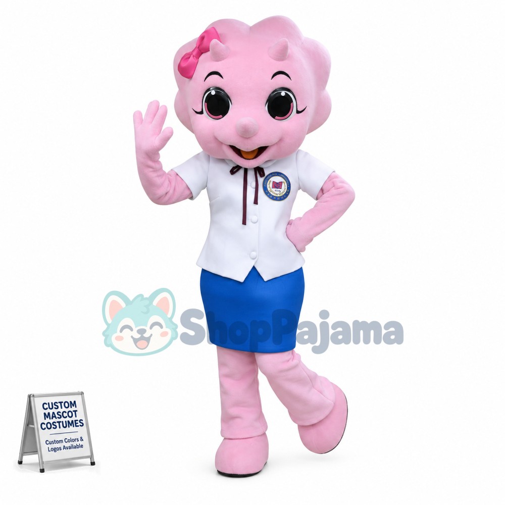 Airline Professional Staff Triceratop Mascot Costume