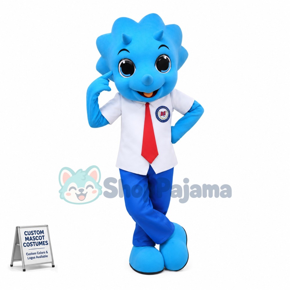 Airline Professional Staff Triceratop Mascot Costume