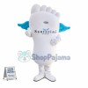 Cartoon Foot With Small Wings Mascot Costume