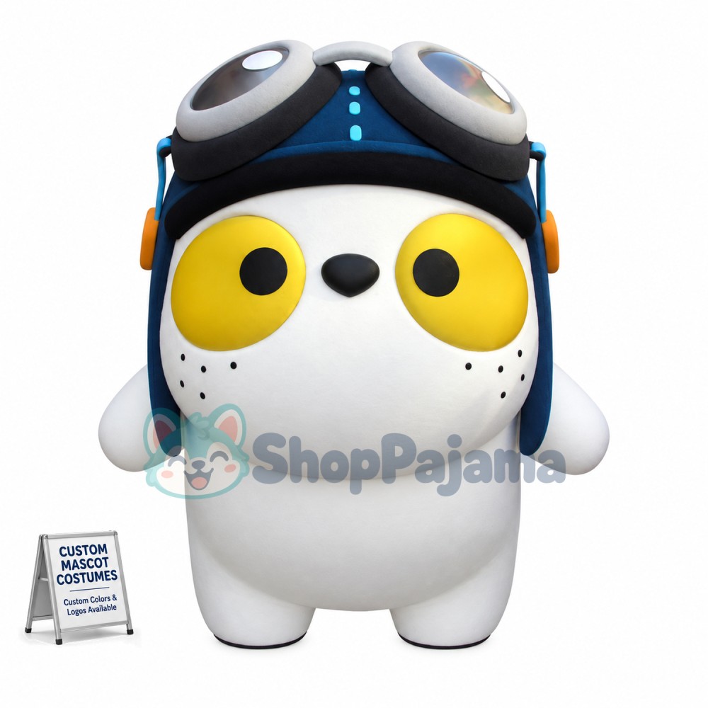 The Postman White Dog Boob Mascot Costume
