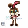Swift Number Four Racer Rabbit Mascot Costume