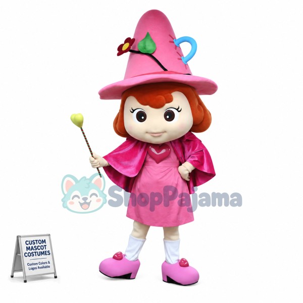 Pure Child Wearing Magic Hat Mascot Costume