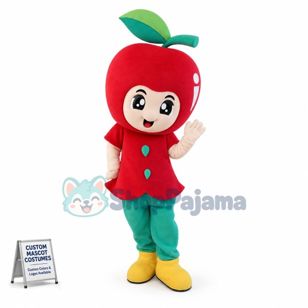 Cartoon Symbol Red Apple Doll Mascot Costume