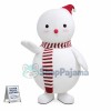 Vivid Christmas Blush Snowman Mascot Costume