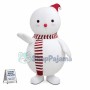 Vivid Christmas Blush Snowman Mascot Costume