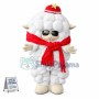 Curly Sheep Wearing Sunglasses Mascot Costume