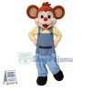 Worker Mouse In Work Clothes Mascot Costume